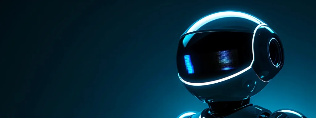 a futuristic robot receptionist with a sleek metallic exterior and glowing blue eyes efficiently schedules appointments on a digital tablet.